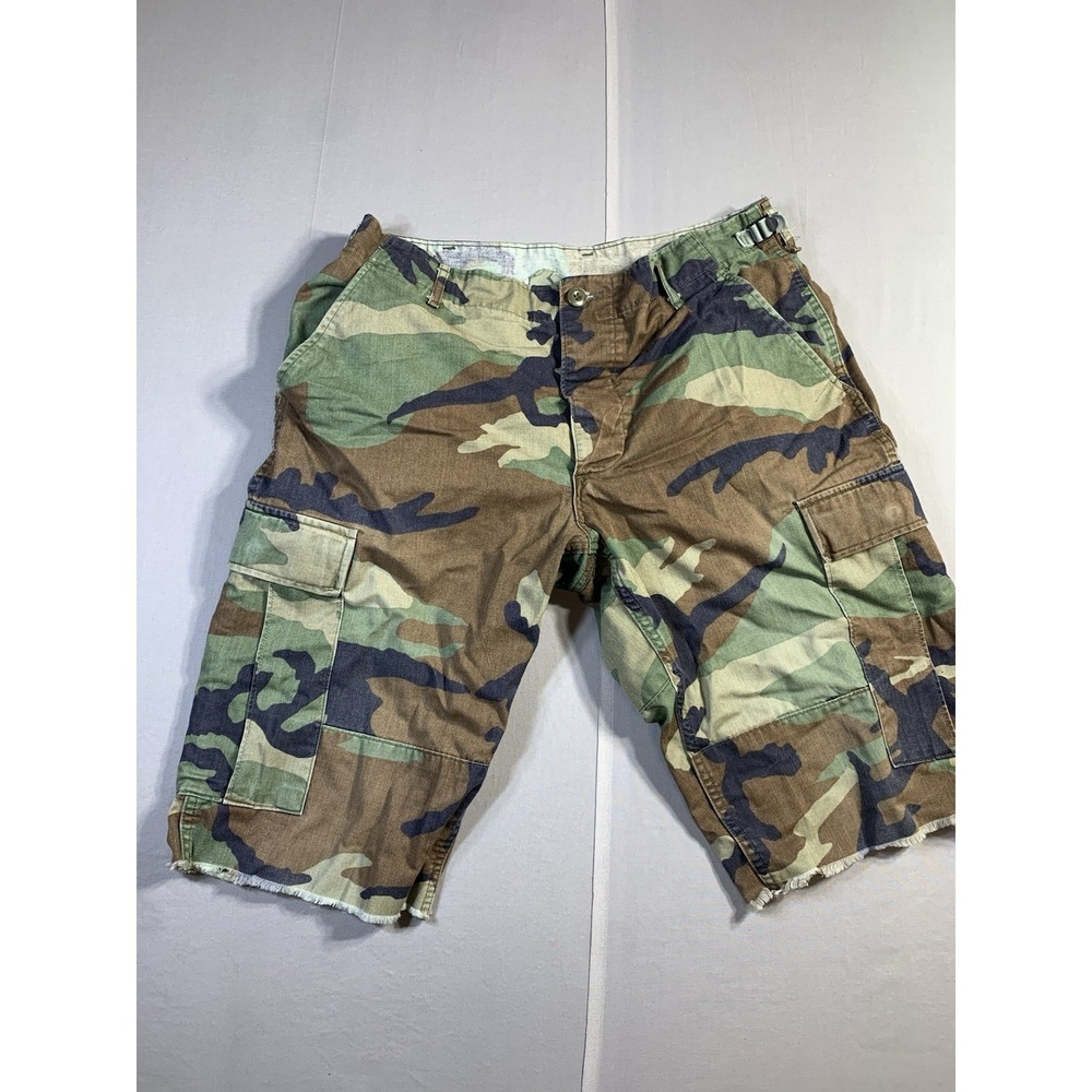 Vtg 90's US Army Pants Men Medium Short Woodland Camo Hot Weather Combat Trouser